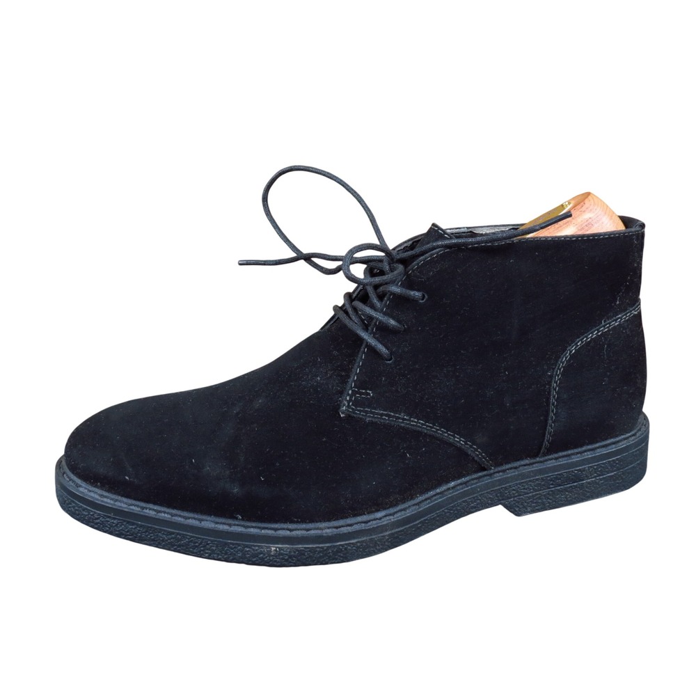 Alfani Tripp Mens Chukka Boots Size 7.5M Dress Office Black Faux Suede